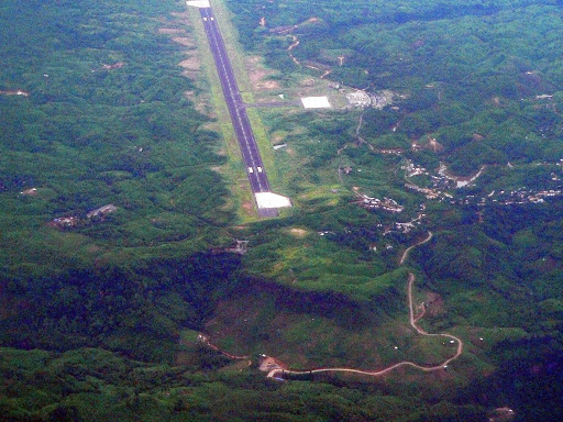 aerial image of calicut runway