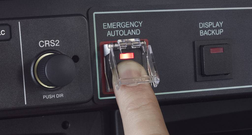 garmin autoland cockpit button